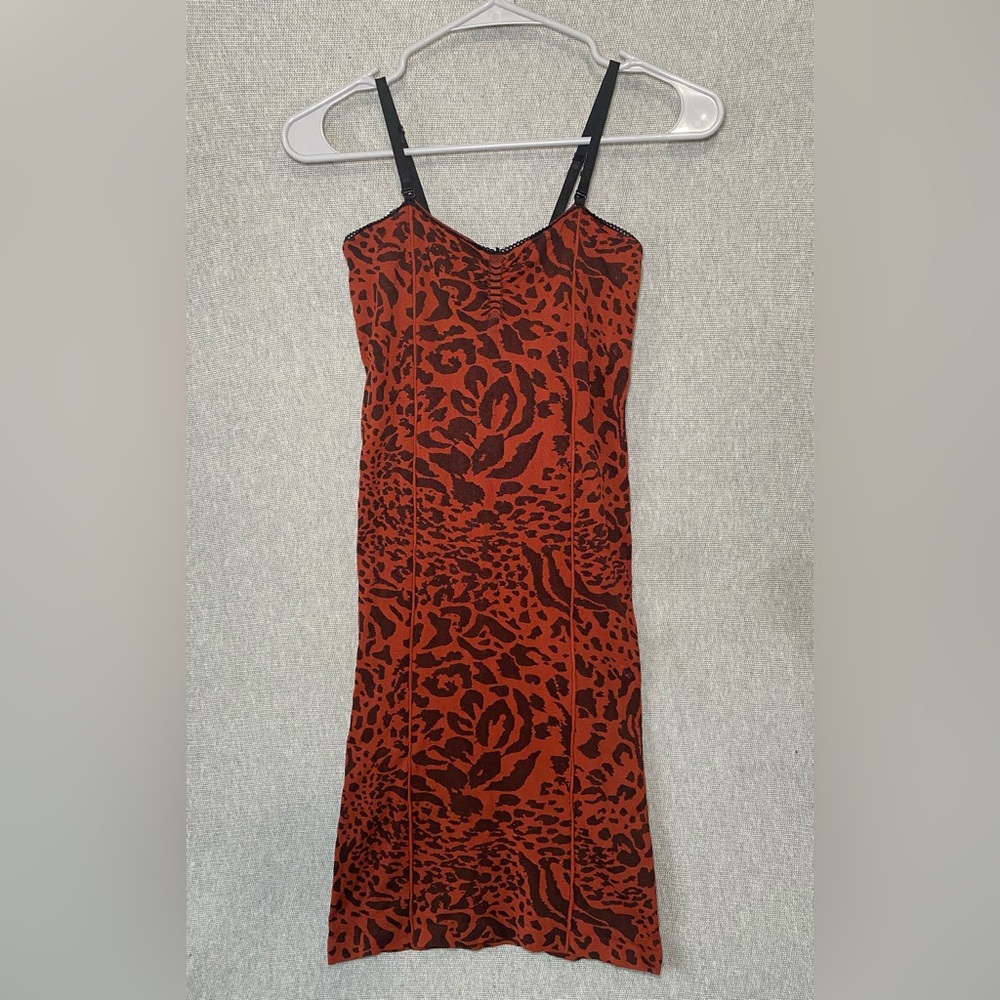 Free People Red and Black Mini Dress